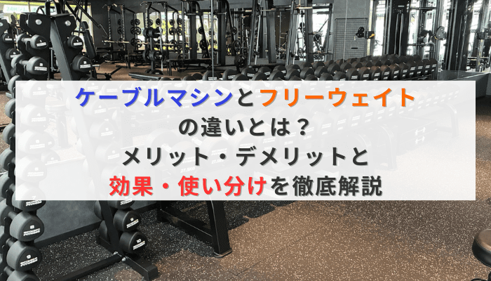 ケーブルマシンとフリーウェイトの違いとは？メリット・デメリットと効果・使い分けを徹底解説
